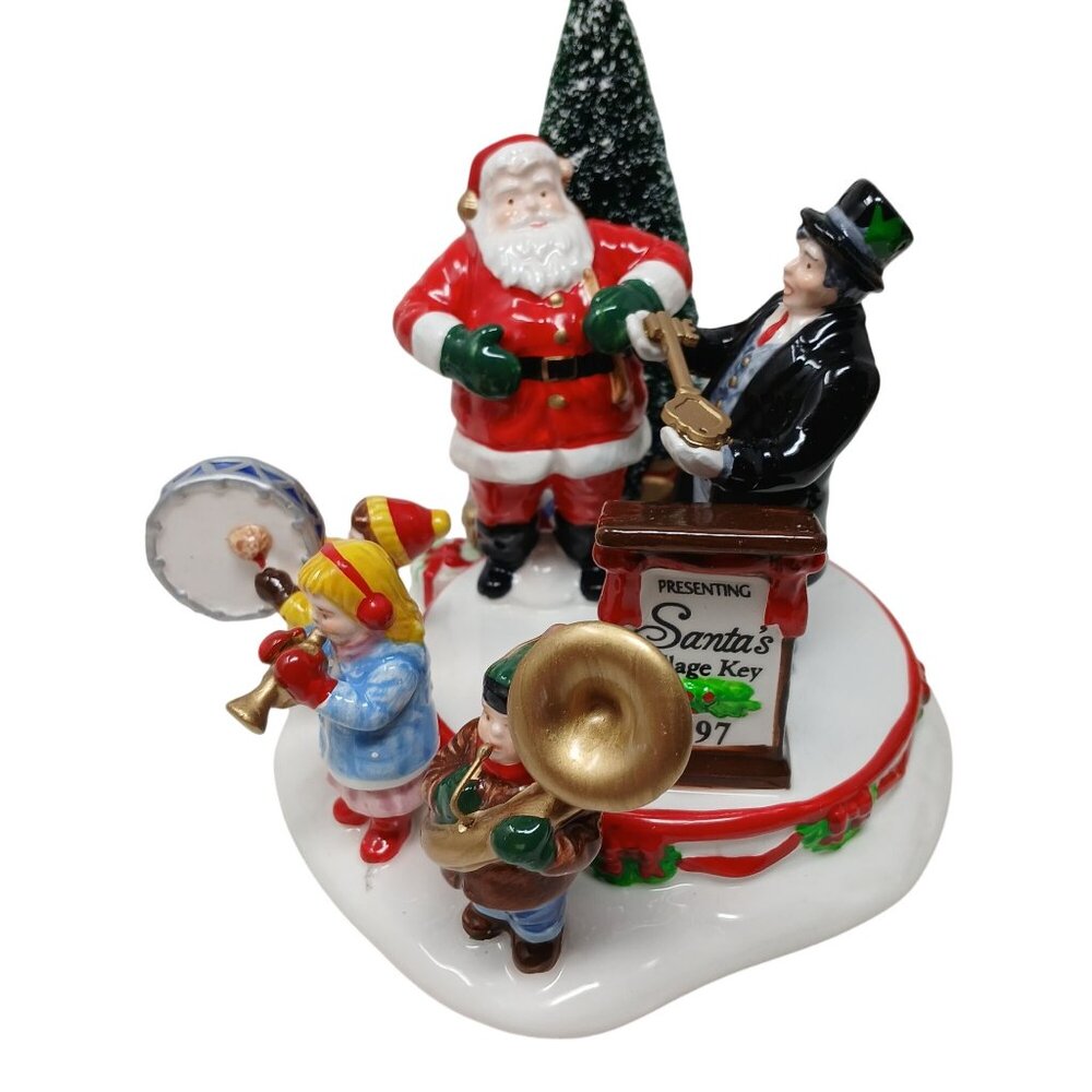 Vtg Dept 56 Snow Village Santa Comes To Town 1997 w/Original Box #TS